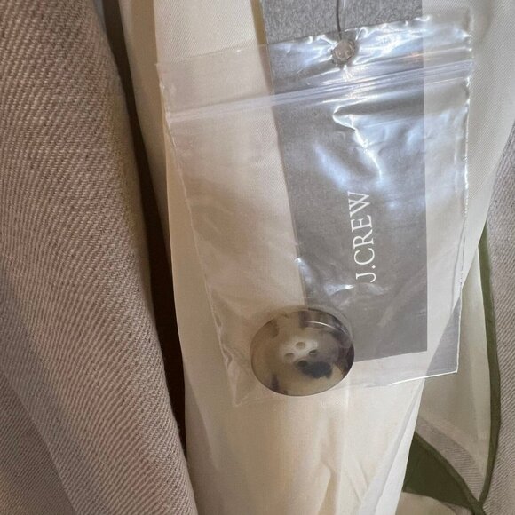 NWT J.Crew $198 Helena Blazer Stretch Linen Blend Flax Ivory Size 4 BX793 - Picture 11 of 15